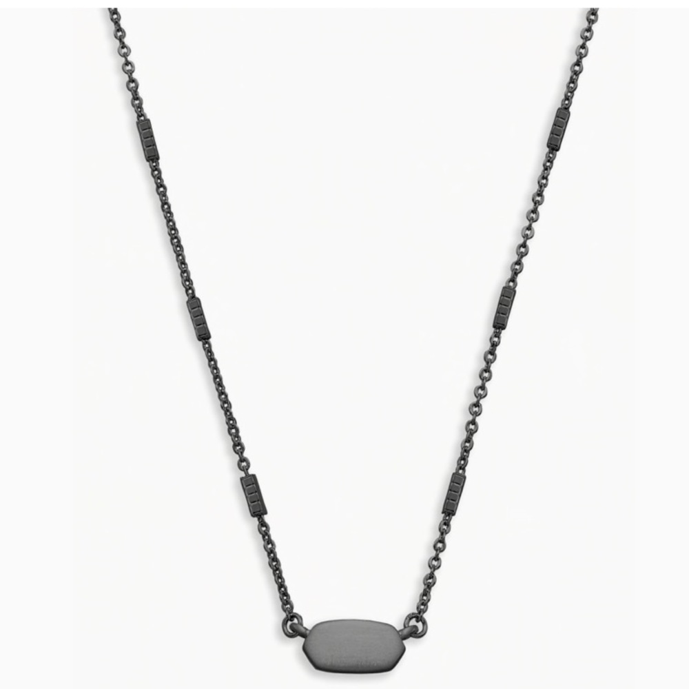 Black Kendra Scott Fern Pendant Necklace